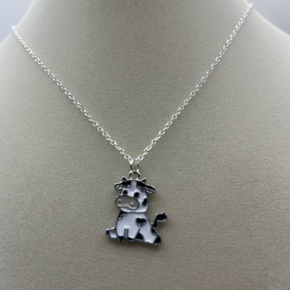Cute Cow Pendant Necklace
